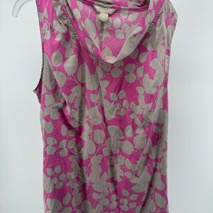 Banana Republic Pink and Gray Floral Tank Top